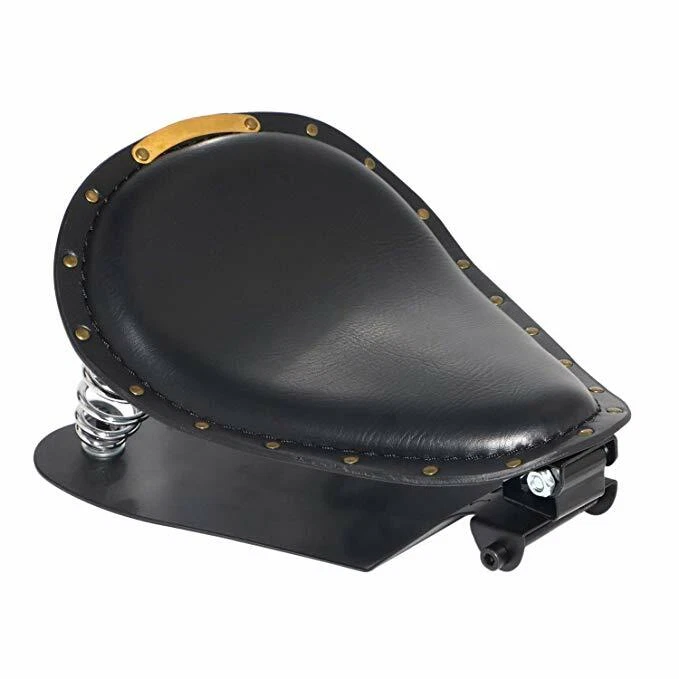 Asiento individual de resorte de motocicleta con bandeja base para Harley Heritage Softail Springer H Foto 3 de 4