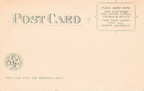 OFFICIAL SOUVENIR WORLD'S FAIR ST. LOUIS, MO 1904 Vintage PC - Picture 2 of 2