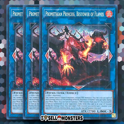 Yu-Gi-Oh! TCG 3x Promethean Princess, Bestower of Flames Yu-Gi-Oh! TCG 3x Promethean Princess, Bestower of Flames