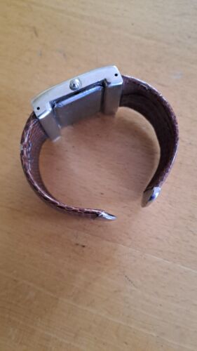 Armbanduhr Damen AQUAMAR, analog, Quarz, rechteckig, braunes "Spangen"-Armband - Bild 3 von 7