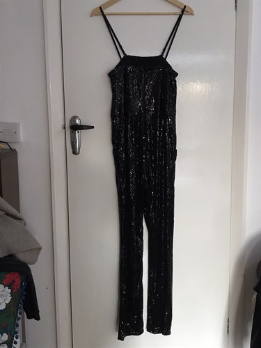Black Sequin Jumpsuit 8 By Principessa - Picture 2 of 3