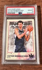 Victor Wembanyama 2023 Court Kings Water Color-Violet/49 No.1 PSA 10 POP 1