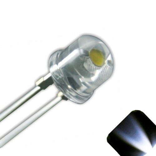 5 x LED 5mm / 4.8mm Clear Cool White Ultra Bright Straw Hat Wide Angle LEDs RC - 第 1/3 張圖片