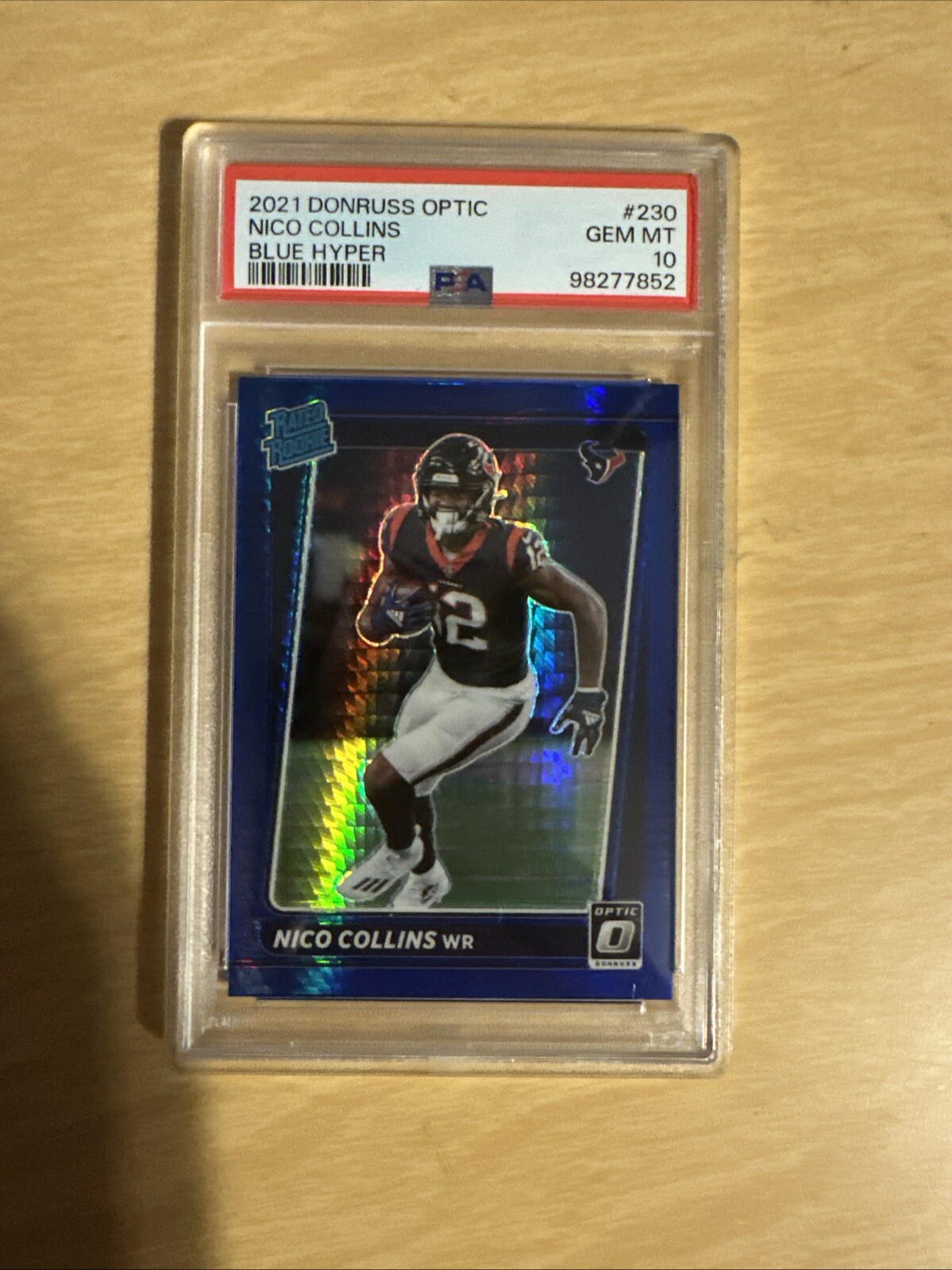 NICO COLLINS 2021 Donruss Optic Blue Hyper #230 PSA 10 RC