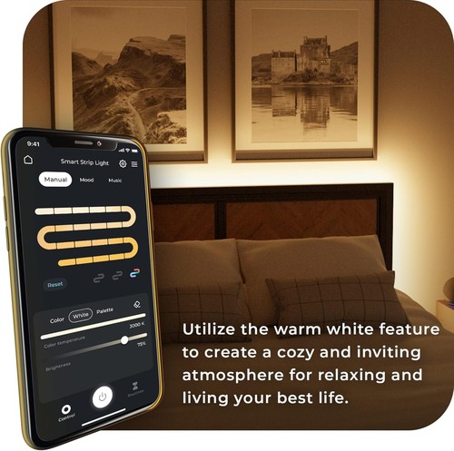 Globe Wi-Fi LED Strip Light 16.4ft RGB Smart Control Music Sync App - Picture 4 of 8