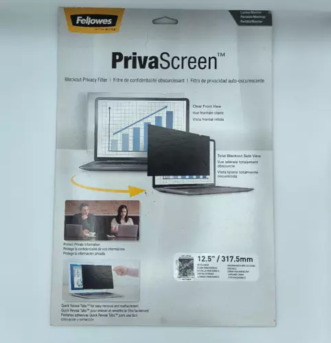 PrivaScreen Blackout Privacy Filter for 12.5" Widescreen LCD/Notebook, 16:9