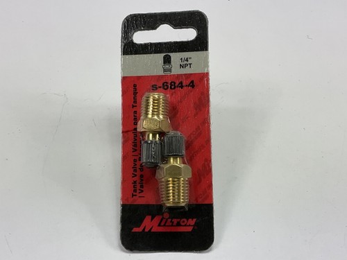 Milton S-684-4 1/4" NPT Male Air Tank Valves, Pair