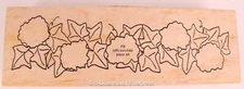 Vintage Susan Cockburn FLOWER BORDER Rubber Stamp SC317-O 2003 Punched Paper Art