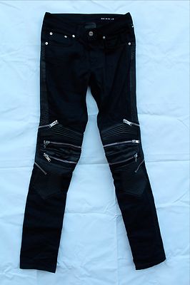 Saint Laurent サンローランbiker denim Saint Laurent Black Denim Biker Jeans XL Saint Laurent Paris