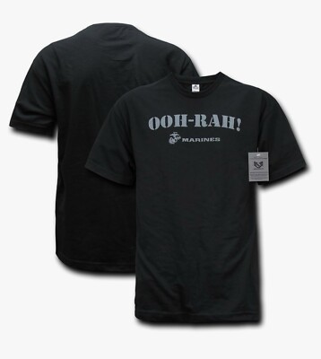 Rapid Dominance Men's  OOH-RAH!  USMC Marines T-Shirt - Black - Size XL - NEW!