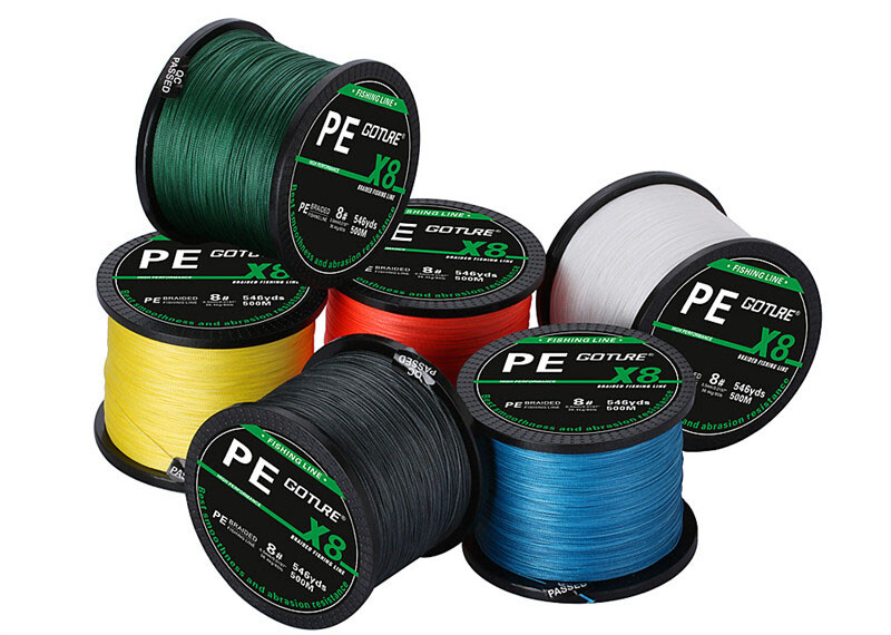 500M Braided Fishing Line 8 Strands 16LB-80LB PE Line 6 Colors Freshwater |  eBay