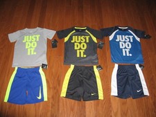 Nike 2 Piece T-Shirt  Shorts Outfit Set Boys Size 4/ 5/ 6/ 7 NWT