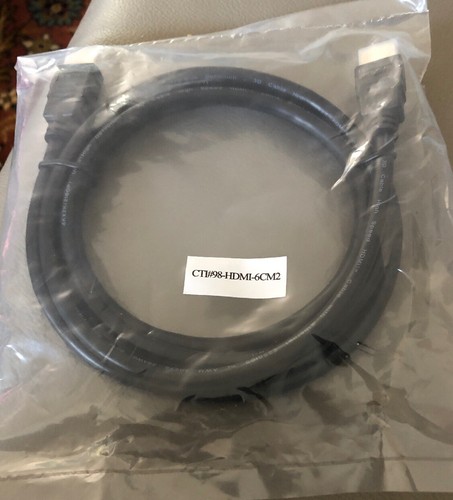 Cavo HDMI Resistente CTI Alta Velocità Placcato Oro Connettore 6ft 1080P 4K - Foto 3 di 3
