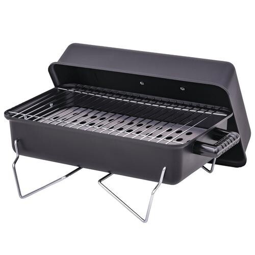 Schwarz Tragbar Tisch Holzkohlegrill Stahldraht Outdoor Camping Strand BBQ - Bild 5 von 8