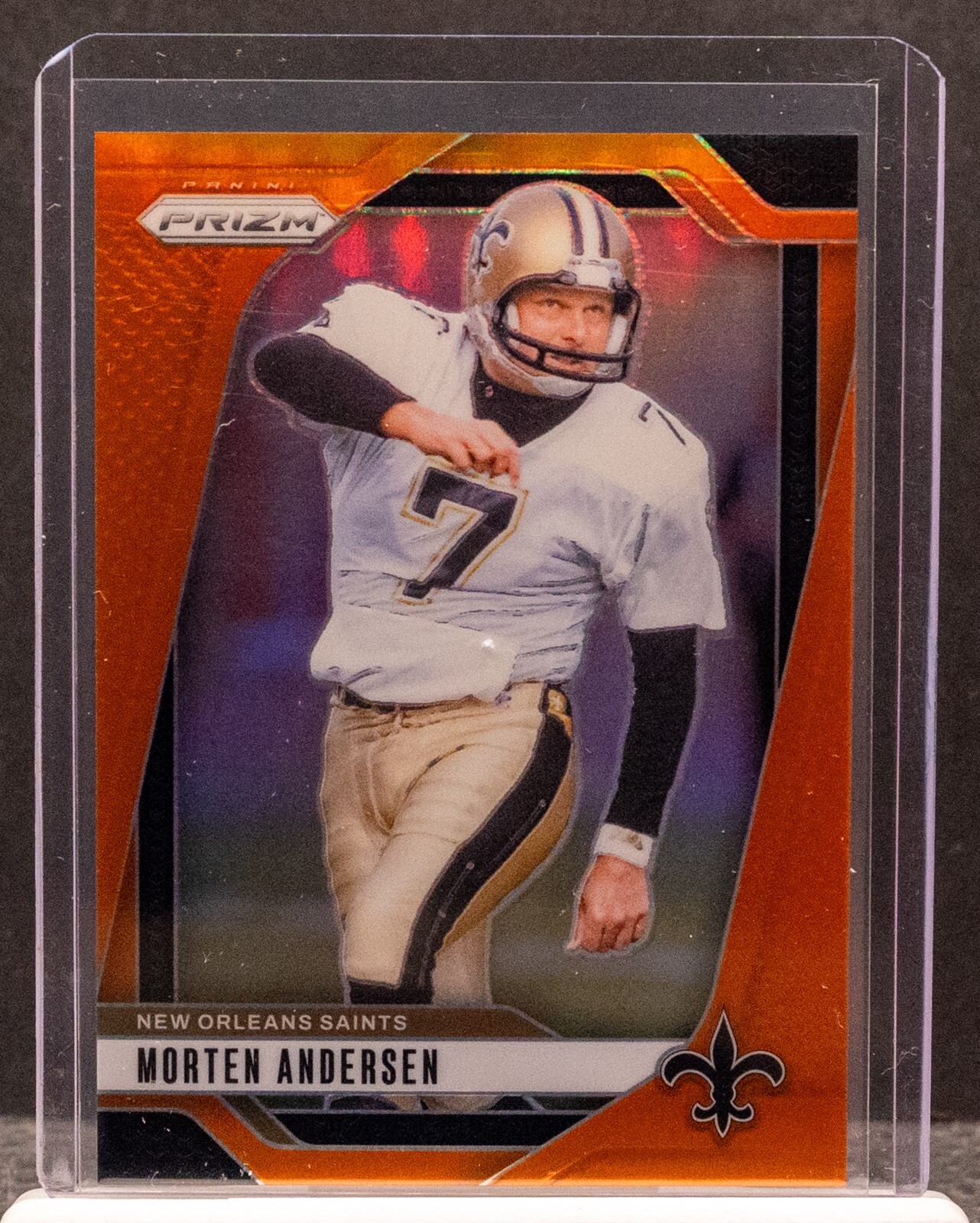 Morten Andersen 2024 Panini Prizm Orange Prizm 24/249 Saints