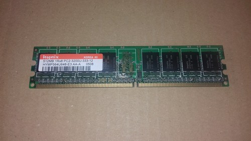 512MB PC2-3200U RAM PC Hynix HYMP564U648-E3 DDR2 DIMM 240pins 400MHz - Imagen 1 de 3