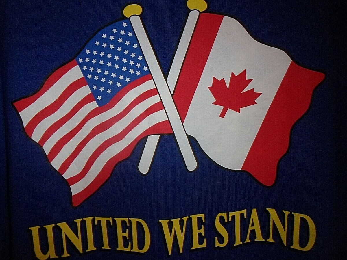 United States Of American And Canada Flag Fourth Shirt United States Of American And Canada Flag Fourth Shirt