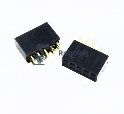 100PCS 2X5 Pin 10P 2.54mm Double Row Female Straight Header Pin Strip