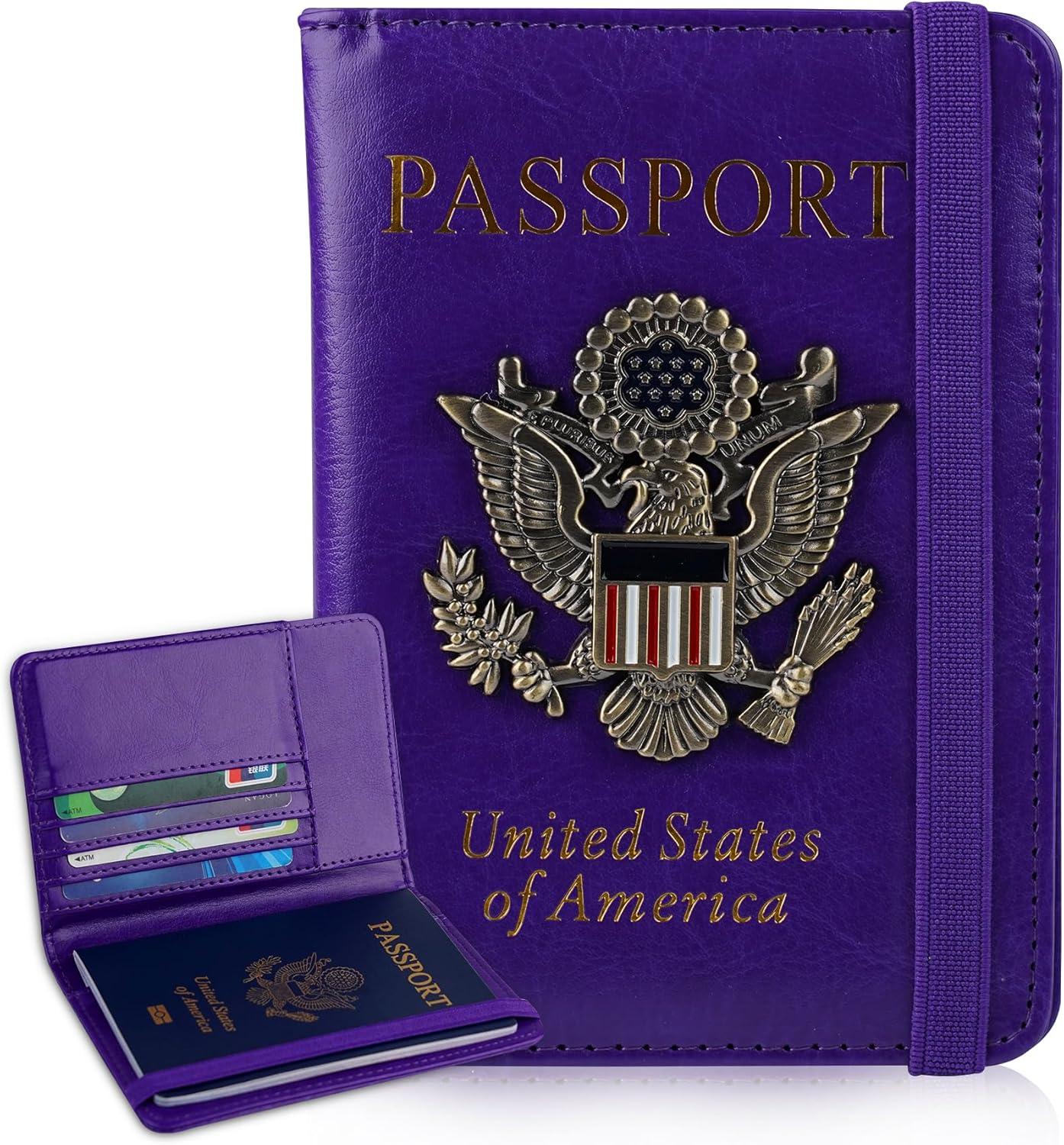 RFID Blocking Travel Passport Holder Wallet for Family Trips-image