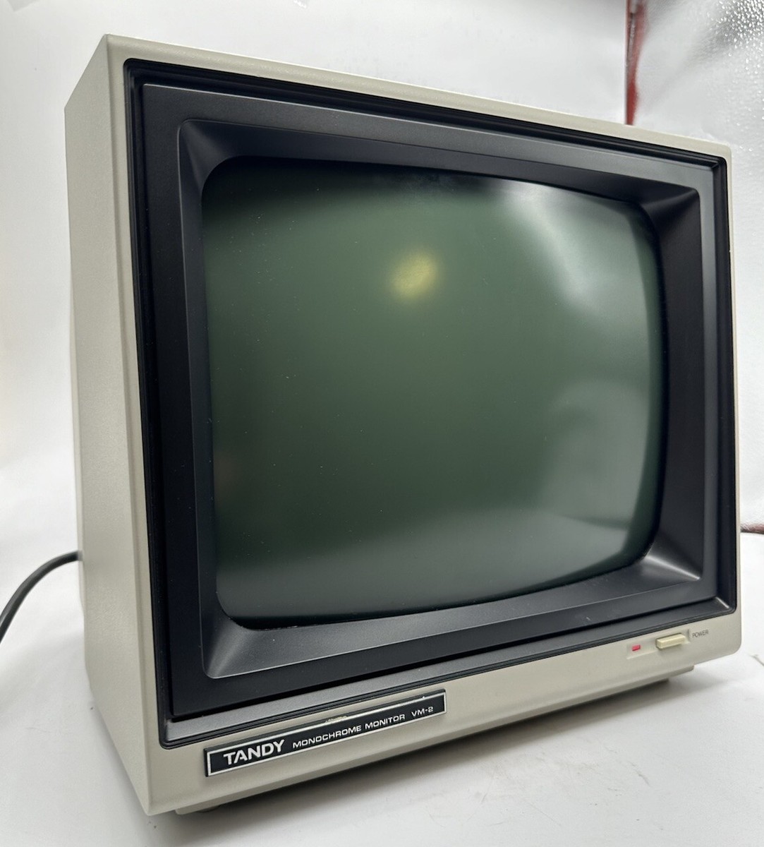 1985 Tandy Monochrome Monitor VM-2 Model No. 26-3211 Made In Japan