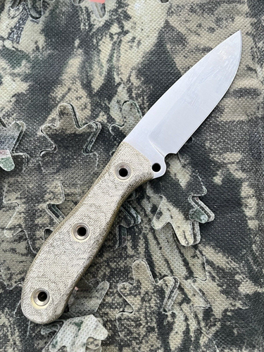 Busse Combat Game Warden 2 Satin Finish W/ Green Canvas Micarta & Leather Sheath - Picture 8 of 22