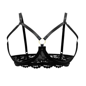 Sexy Women Open Nipple Bras Hollow Out Breast Lingerie Open Cup Bra Push Up Top