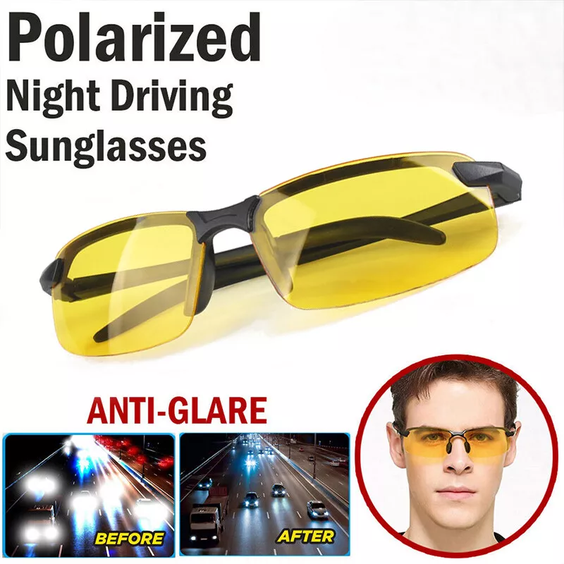 Yellow anti glare driving glasses hot sale