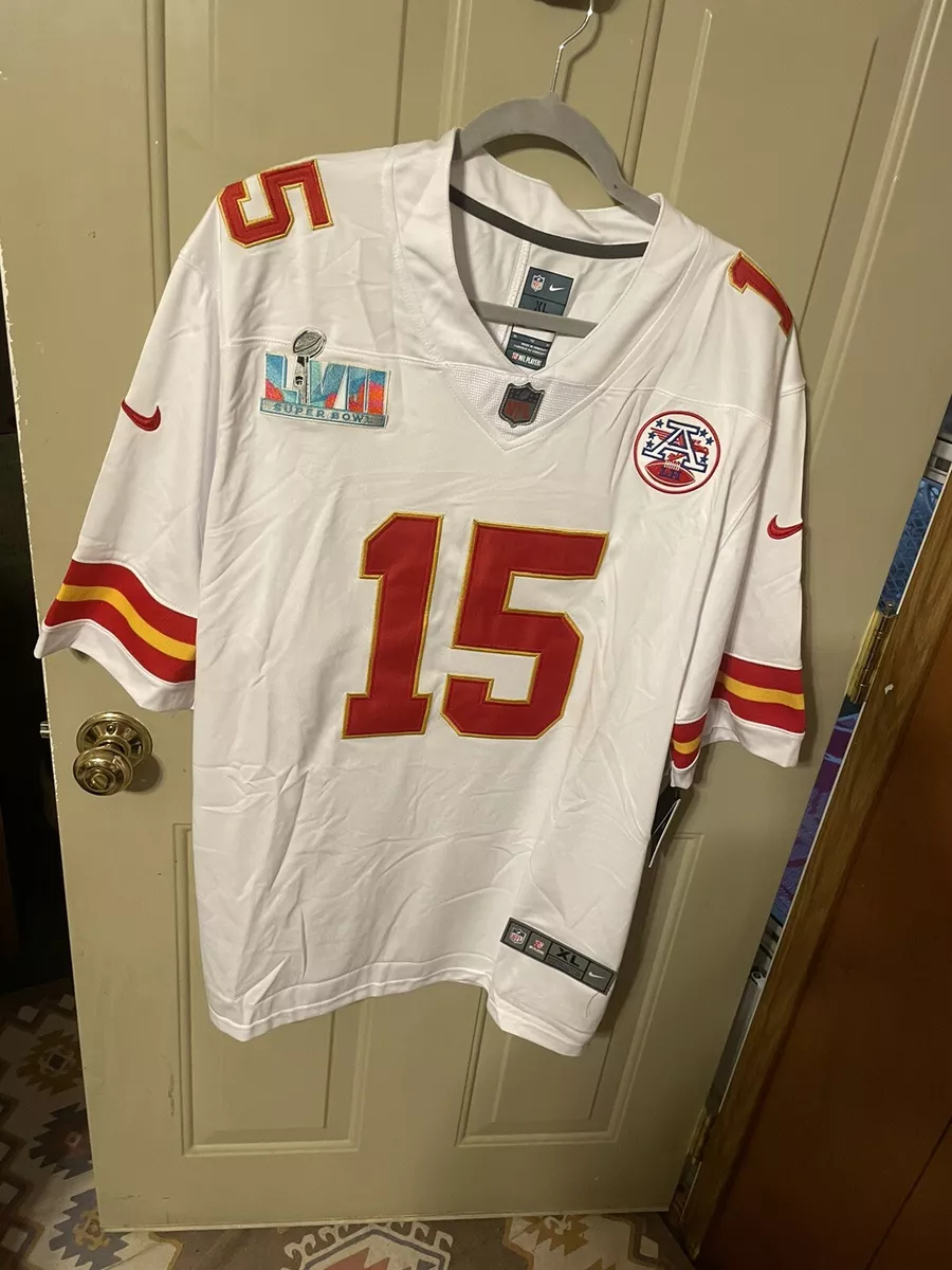 Men's Nike Patrick Mahomes Red Kansas City Chiefs Super Bowl LVII Patch  Game Jersey