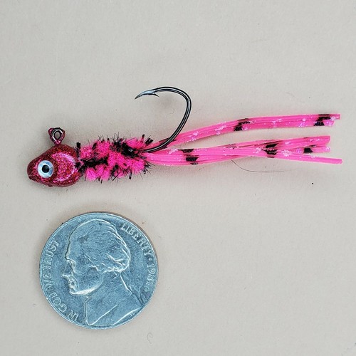 4 Hand Tied 1/16 oz Silicone Tail Minnow Head Crappie Jigs - 63 Color Combos - Picture 26 of 63