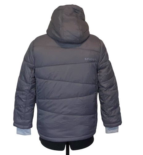 SPYDER Boys (8-20) Puffer Jacket Water Resistant Polar Gray NWT $149 - Picture 6 of 14