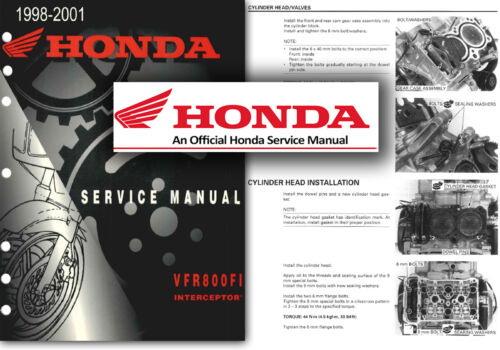 Honda VFR800 Manuel d'entretien de l'intercepteur VFR 800 Fi Shop RC46 2000 2001 - Photo 1/2