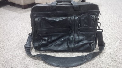 tumi satchel leather
