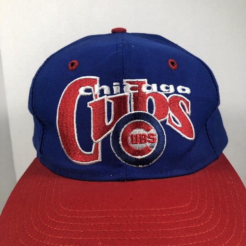Vintage Chicago Cubs The Game Big Logo Fitted Hat Sz 7 3/8 Official MLB - Picture 2 of 10