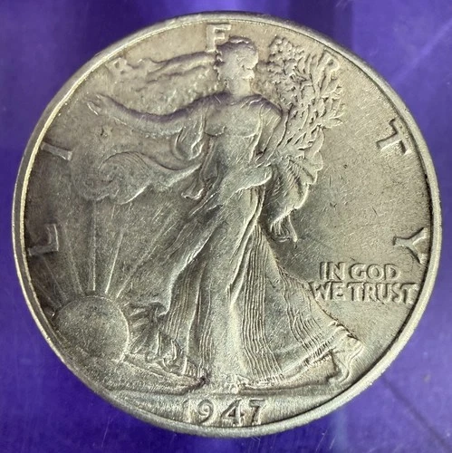 1947 D Walking Liberty Half Dollar United States Silver Coin