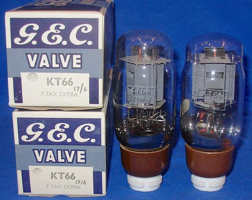 NOS / NIB Matched Pair GEC KT66 Vacuum Tubes - Bild 3 von 5
