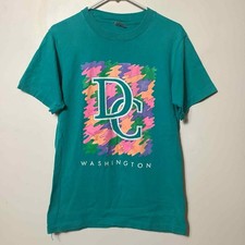 Vintage Men’s Washington DC 100% Cotton Graphic Retro T-Shirt Made In USA Size M