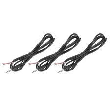 3pcs 3.5mm Male Jack to Bare Wire Open End Replacement TRS 3 Pole Cable, 1m