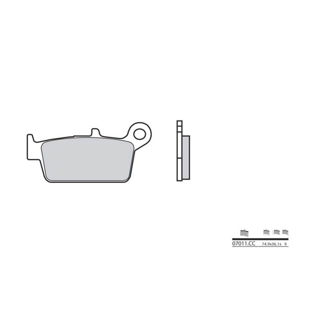 Brembo 07011 Organic Brake Pads For Motorcycle Scooter Parts