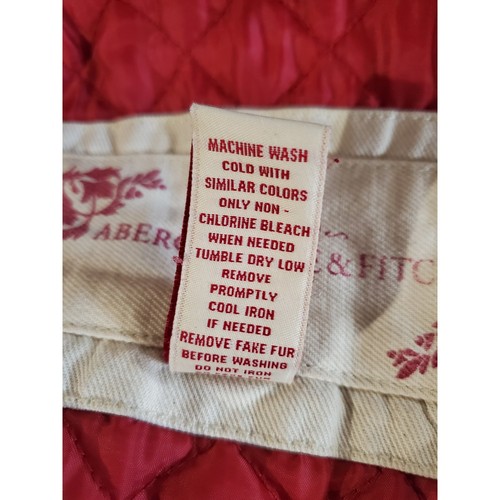 Vtg Abercrombie & Fitch Y2K Hooded Quilted Lining Utility Jacket Size M Pockets - Picture 12 of 13