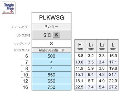 Guide De Tige De Cadre Fuji PLKWSG Taille 6 - Inox SIC Pour Canne à Pêche
