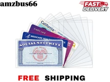 10 Pack Social Security Card Protector Sleeves/New Medicare Card Protector Sleev