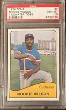1979 TCMA Tidewater Tides Mookie Wilson #7 PSA 10 Gem Mint Rookie RC