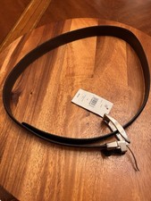 Unbranded Men's Reversible Leather Belt Size 36 Black-