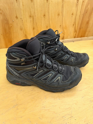 Salomon X Ultra Mid 3 Black Goretex GTX Waterproof Hiking Boots US 9.5 EU 43-1/3