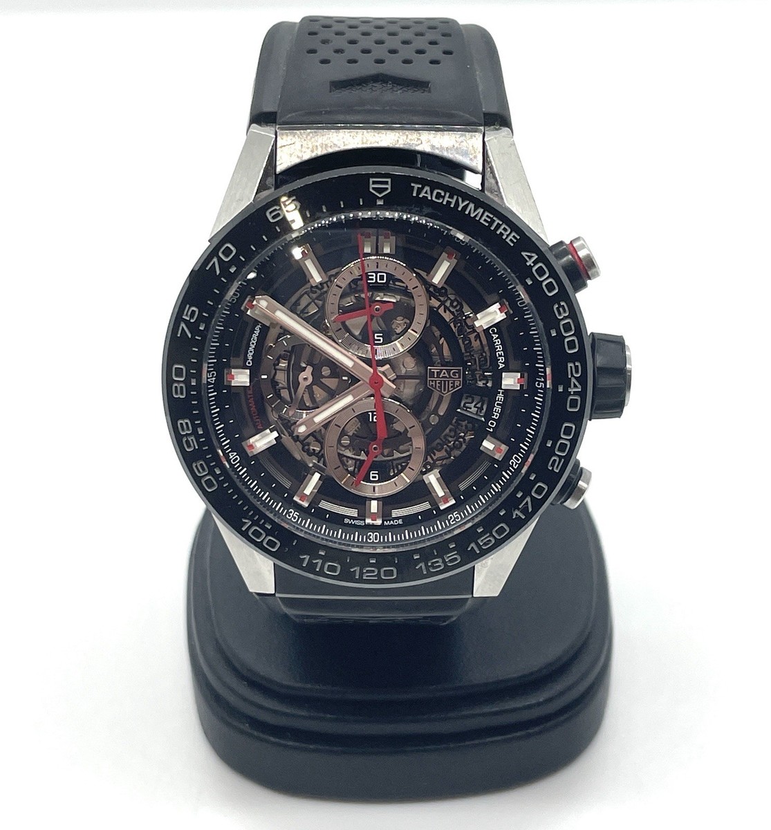 TAG Heuer 腕時計 TAG Heuer Carrera Black Skeleton Men's Watch - CAR2A1Z
