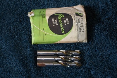 PTD 31/64'' HSS Screw Machine Length Drills (3), Bright Finish, USA, NOS