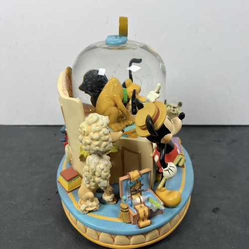 Disney Mickey Society Dog Show Musical Snowglobe - Where Has My Little Dog Gone - Picture 5 of 12
