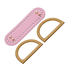 Bag Bases for Crochet 7.1" x 2" Oval Bag Bottom Shaper with Handle Pink