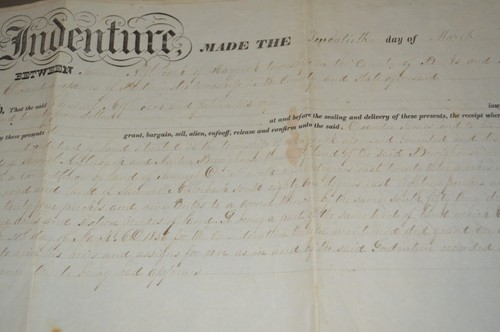 1857 Deed Afflerbach & Wife to Alexander James Bucks County Haycock Township PA - Picture 7 of 18
