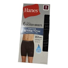 Hanes Mens 6 Pack Cotton Stretch Long Leg Box...
